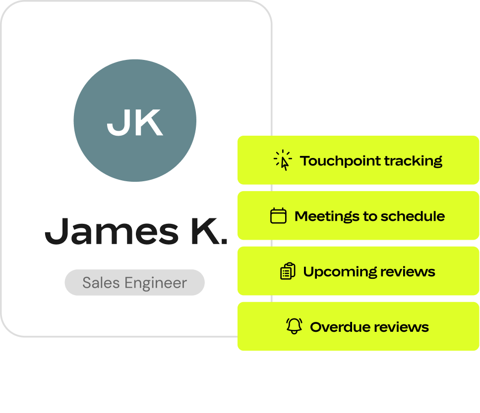 Never lose track of review meetings.